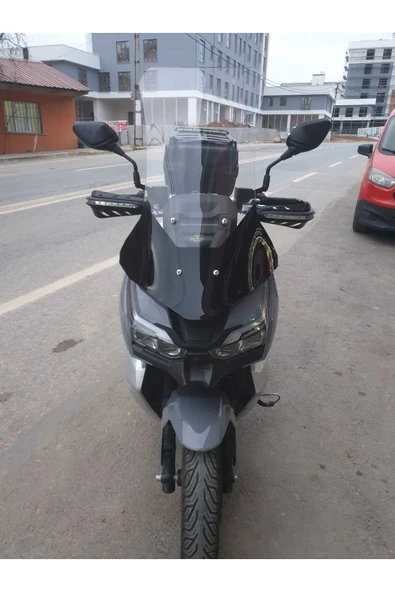 MOTOCAM RKS Freccia 150 Siperlik Ön Cam Alt Siyah 2022-2025 Model 75cm Şeffaf Renkli 4mm UZUN CAM