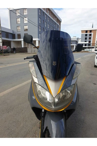 MOTOCAM Yamaha Majesty 400 Siperlik Ön Cam 2005 2006 Model 68cm Siyah Renkli 4mm