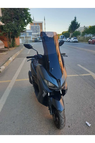 MOTOCAM RKS Grace 202 Siperlik Ön Cam 2022-2025 Model 78cm Siyah Renkli 4mm UZUN CAM - 3