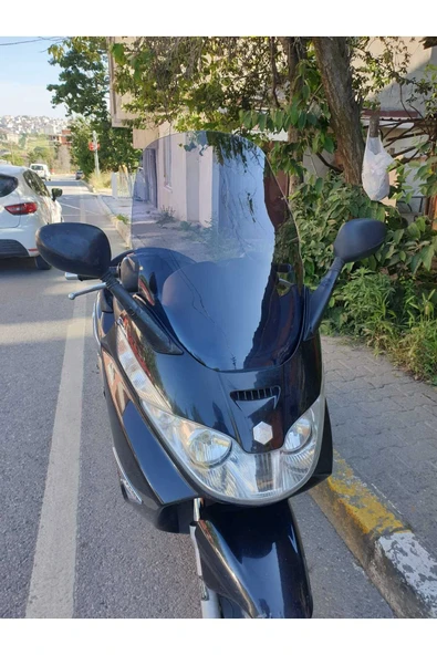 MOTOCAM Piaggio X8 200 Siperlik Ön Cam 2004 2006 Model 70cm Füme Renkli 4mm - 3