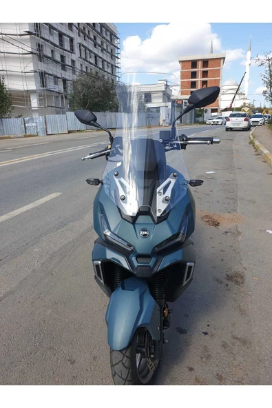 MOTOCAM SYM Adx 125 Siperlik Ön Cam 2023-2025 Model 70cm Şeffaf Renkli 4mm