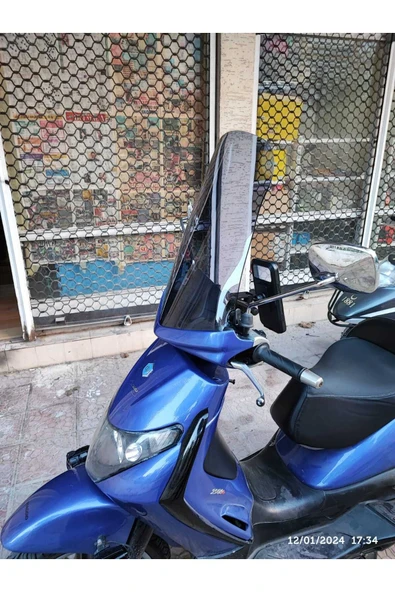 MOTOCAM Piaggio Beverly 250 Siperlik Ön Cam 2005 2007 Model 44cm Füme Renkli 4mm - 3
