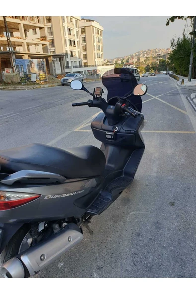 MOTOCAM Suzuki Burgman UH 200 Siperlik Ön Cam 2006 2013 Model 61cm Siyah Renkli 4mm - 3