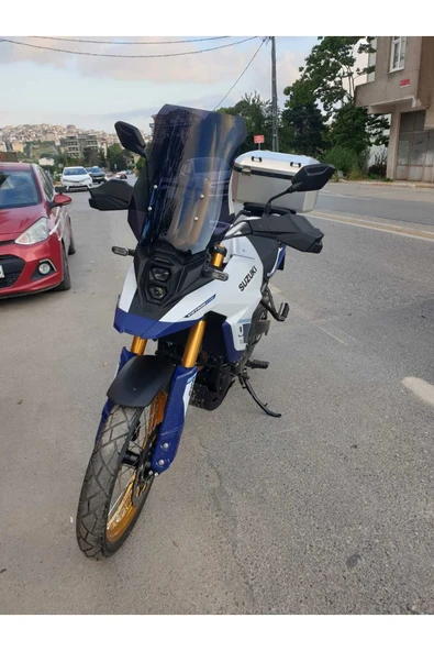 MOTOCAM Suzuki V-strom DE 800 Siperlik Ön Cam 2023-2025 Model 50cm Siyah Renkli 4mm - 2