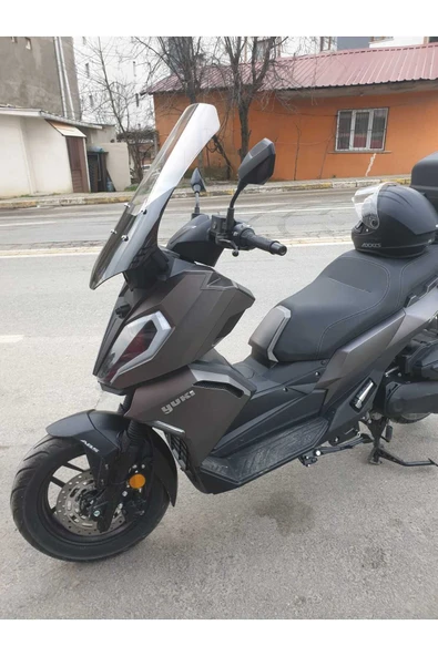 MOTOCAM Yuki Defender Siperlik Ön Cam 2023-2025 Model 63cm Şeffaf Renkli 4mm - 3