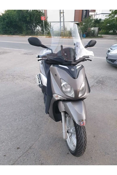 MOTOCAM Yamaha Xcity 250 Siperlik Ön Cam 2011 2016 Model 50cm Şeffaf Renkli 4mm ELCİK KORUMALI - 2