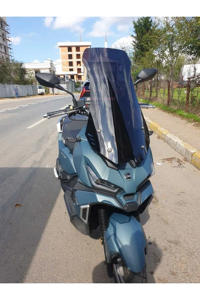 MOTOCAM SYM Adx 125 Siperlik Ön Cam 2023-2025 Model 62cm Siyah Renkli 4mm UZUN CAM