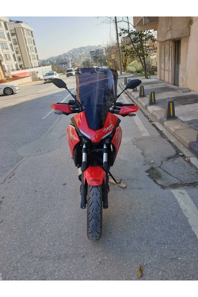 MOTOCAM Yamaha Tracer 700 Siperlik Ön Cam 2021-2025 Model 59cm Siyah Renkli 4mm