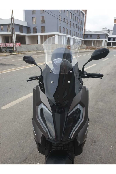 MOTOCAM Yuki Defender Siperlik Ön Cam 2023-2025 Model 63cm Şeffaf Renkli 4mm