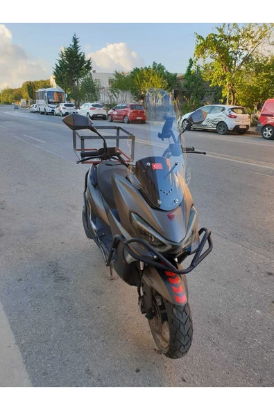 MOTOCAM RKS Newlight 125 Siperlik Ön Cam 2021-2022 Model 65cm Şeffaf Renkli 4mm PRO MODELE UYMAZ - 2