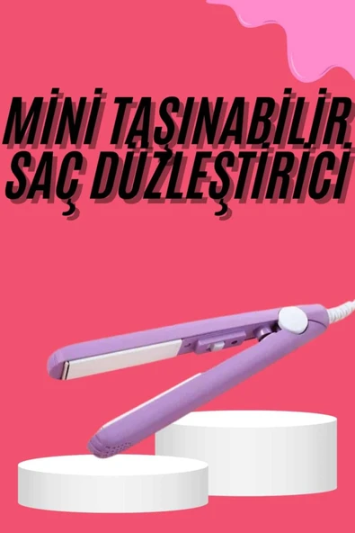 SAYARMARKT Düşük Güç Tüketimli Mini Saç Düzleştirici - 2