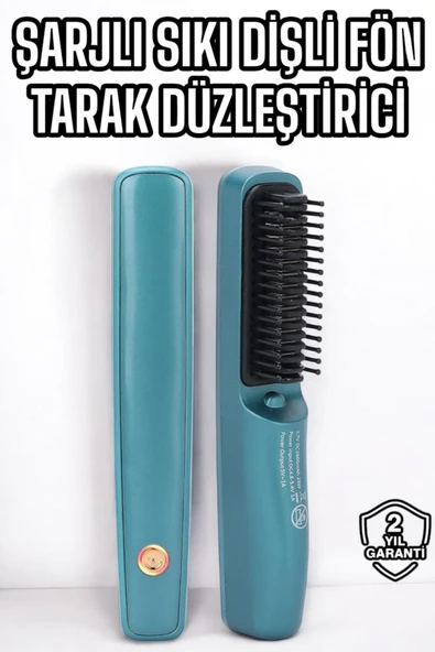 SAYARMARKT Sıkı Dişli Taşınabilir Fön Tarak - Şarjlı ve İyon Özellikli - 2