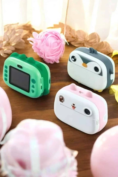 SAYARMARKT Eğlenceli Çocuk Fotoğraf Makinesi Taşınabilir HD Printer - 4