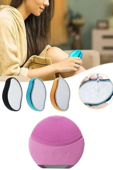 SAYARMARKT Crystal Eraser Epilasyon ve Yüz Temizleme Aleti Seti - 5