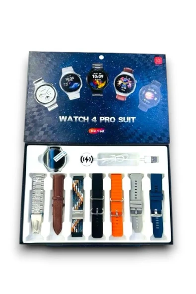 HEPSİCEPTE Yüksek Çözünürlüklü Dokunmatik Watch 4 Pro Suit 7 Kordonlu Akıllı Saat