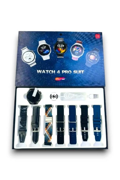 HEPSİCEPTE Yüksek Çözünürlüklü Dokunmatik Watch 4 Pro Suit 7 Kordonlu Akıllı Saat - 4