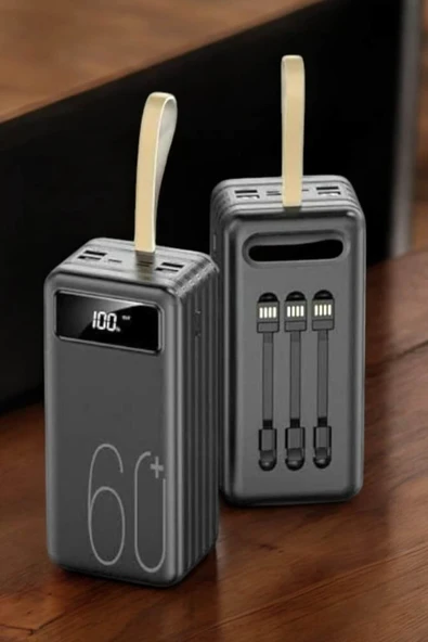 SAYARMARKT 60.000 mAh Powerbank 4 Portlu Dijital Göstergeli Hızlı Şarj - 5
