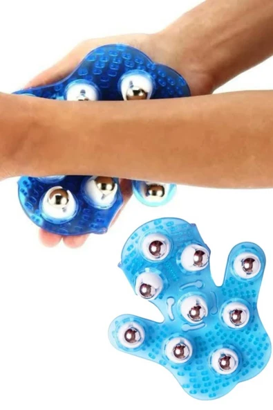 SAYARMARKT Titreşimli 9 Bilyeli Masaj Eldiveni Derin Kas Uyarıcı - 3