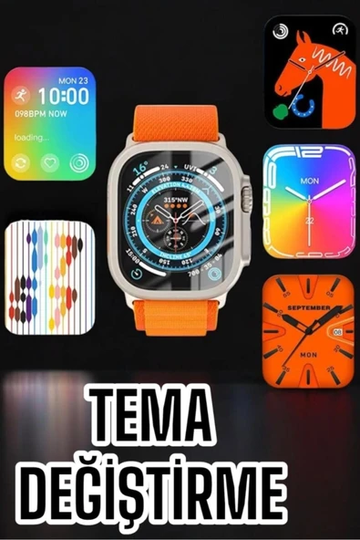HEPSİCEPTE Geniş Ekranlı & Suya Dayanıklı S8 Ultra 3 Kordonlu Akıllı Saat - 5