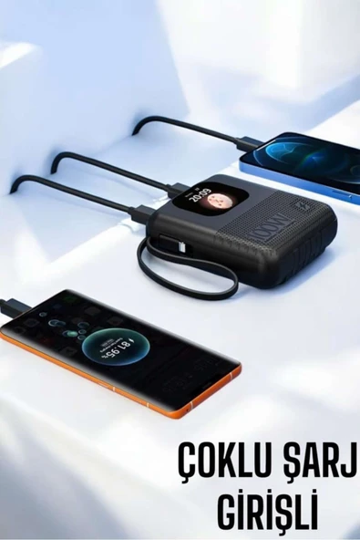 SAYARMARKT Hızlı Şarjlı 10.000 mAh Akıllı Powerbank Müzik ve Mesaj Özellikli