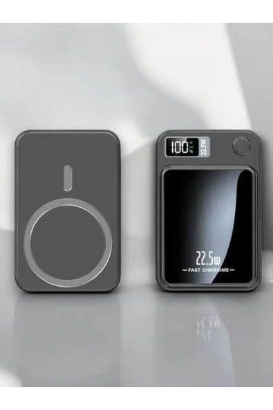 SAYARMARKT iPhone ve Diğer Cihazlarla Uyumlu 22.5W Kablosuz Şarj Powerbank - 2