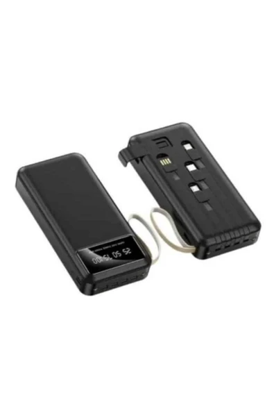 SAYARMARKT Dijital Göstergeli 20.000 mAh Powerbank 4 Çıkışlı Şık ve Kompakt