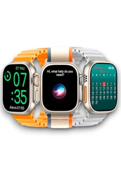 HEPSİCEPTE HK9 Ultra Max NFC & Parmak İzi Güvenlikli Akıllı Saat - 5