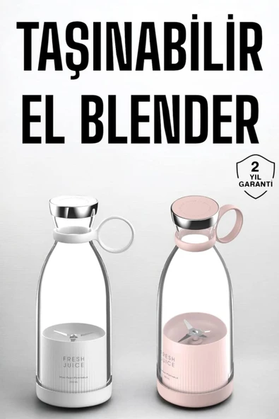 SAYARMARKT Mini Smoothie Blender | Kablosuz Şarjlı, Portatif Meyve Sıkacağı - 2
