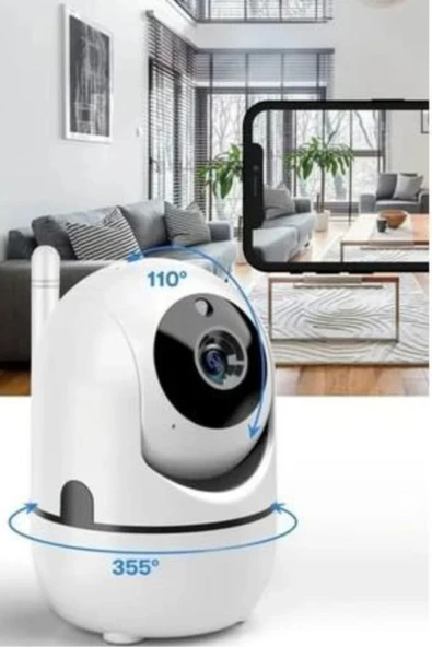 SAYARMARKT 360 Dönebilen Gece Görüşlü Masa Üstü HD Kamera - 3