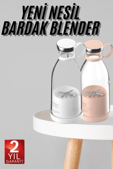 SAYARMARKT Şarjlı Mini Blender | Su Geçirmez, Meyve Sıkacaklı Taşınabilir Smoothie Blender