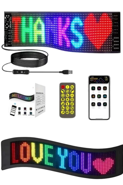 SAYARMARKT RGB Cama Yapışan Matrik LED Panel