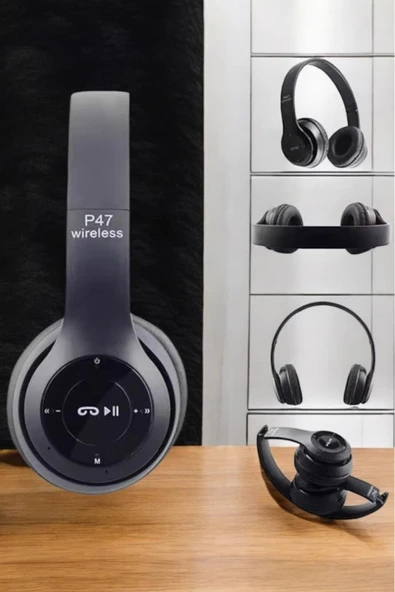 SAYARMARKT Kablolu P47 Kulak Üstü Bluetooth Kulaklık En Yeni Versiyon ve Aktif Gürültü Engelleyici - 5