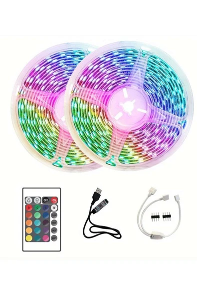 SAYARMARKT Dekoratif RGB Neo LED Şerit 10m