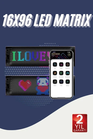 SAYARMARKT Bluetooth Kontrollü Mini LED Panel - 3