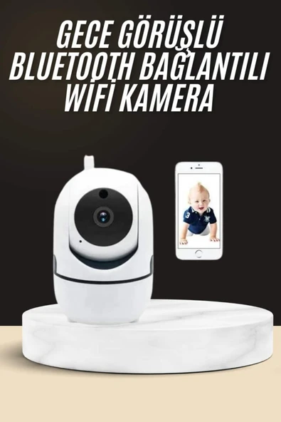 SAYARMARKT Dönebilen Kablosuz Masa Üstü WiFi Kamera - 4