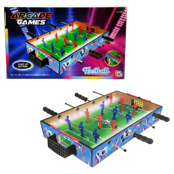 Arcade Games Masaüstü Langırt 50 x 30 Cm Led Işıklı | Mini Futbol Oyunu Masa Seti