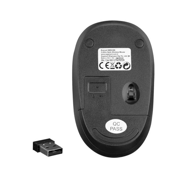 Everest SMW-666 Siyah Usb 2.4Ghz Optik Wireless Mouse - 4