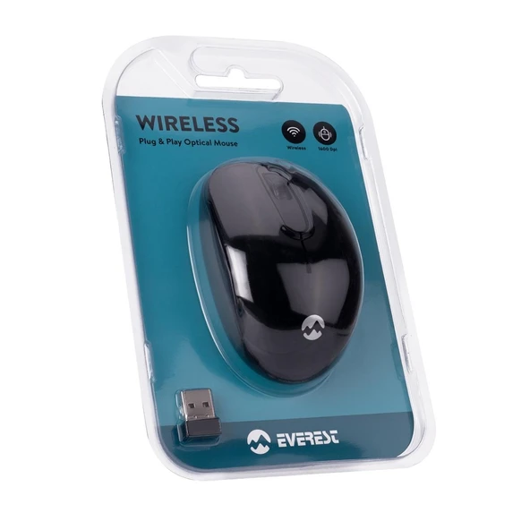 Everest SMW-666 Siyah Usb 2.4Ghz Optik Wireless Mouse - 5