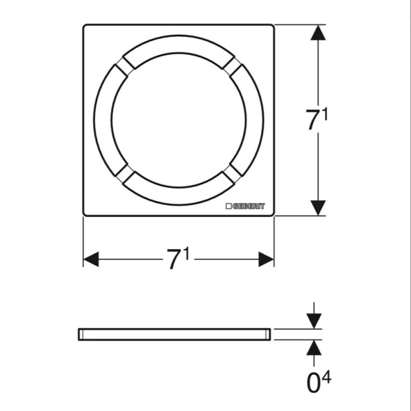Geberit Yer Süzgeci Izgarası Dairesel 8x8 154.311.00.1 - 5