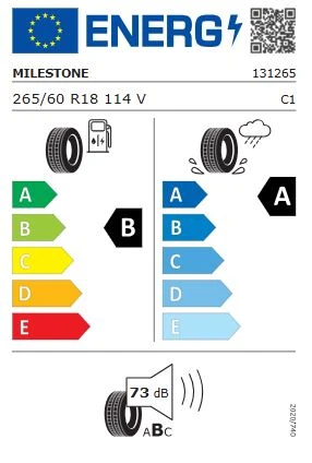 Milestone 265/60 R18 114V Reinf. Suvmile H/T Yaz Lastiği 2025 Üretim - 2