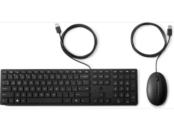 HP 320MK Kablolu Klavye Mouse Seti Türkçe Siyah 9SR36AA - 1