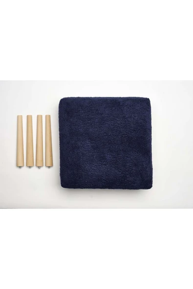 WoodyMaison Puf Mushroom Retro Kare Çok Amaçlı Puf Bench Koltuk Tabure - 5