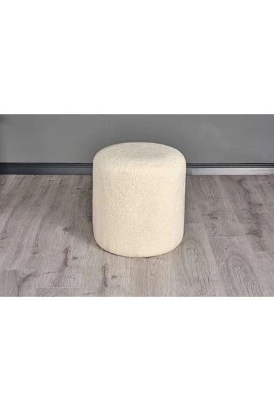 WoodyMaison Puf Norway Iskandivian Çok Amaçlı Teddy Silindir Puf Bench Koltuk Tabure 42*41 - 2