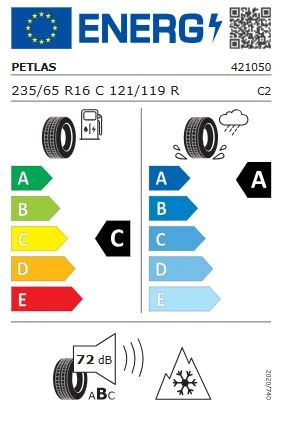 Petlas 235/65 R16 C 121/119R 12PR Vanmaster + A/S Dört Mevsim Lastiği 2025 Üretim - 2