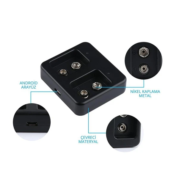 Ayt Powermaster PM-17660 9 Volt Lityum Pil Şarj Cihazı Aleti DC8.4V 260mA Li-ion Li-Po LiFePO4 - 3