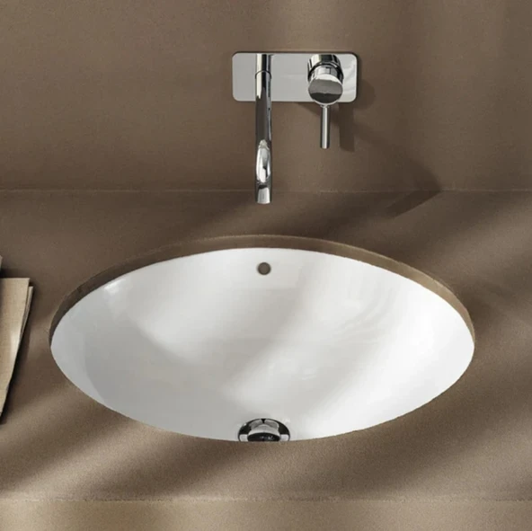 Geberit VariForm 42 cm Oval Tezgah Altı Lavabo