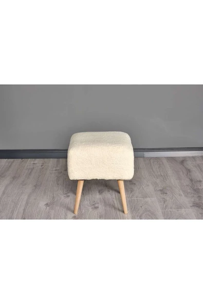 WoodyMaison Puf Mushroom Retro Kare Çok Amaçlı Puf Bench Koltuk Tabure - 4