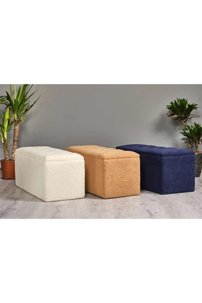 WoodyMaison Puf Denmark Modern Tarz Yatak Ucu Sandıklı Puf Bench Koltuk 35*90*42 Cm - 5