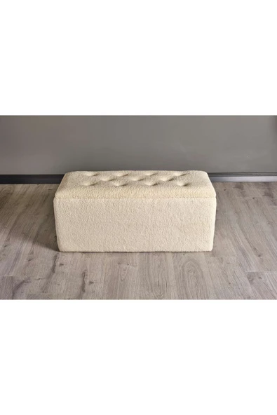 WoodyMaison Puf Denmark Modern Tarz Yatak Ucu Sandıklı Puf Bench Koltuk 35*90*42 Cm - 3