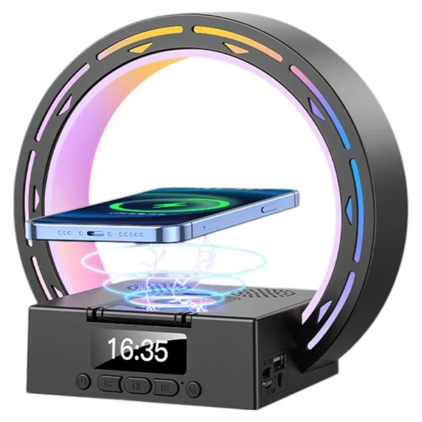 Ayt Magicmoice Bluetooth Taşınabilir Hoparlör Ses Bombası Kablosuz Telefon Standlı Şarjlı Aleti Cihazı Rgb Renkli - 2